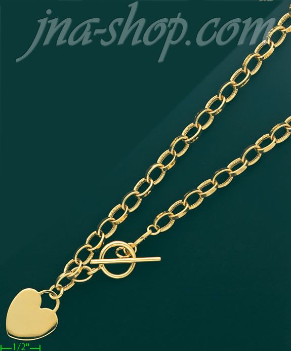 14K Gold Fancy Light Hollow Necklace 17" - Click Image to Close