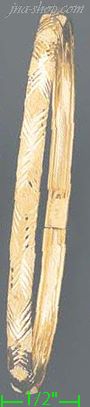 14K Gold Flexible Bangle - Click Image to Close