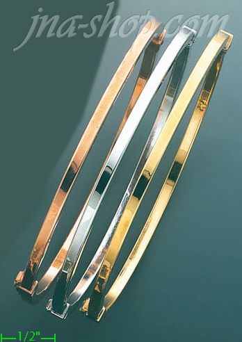 14K Gold Italian 3Color Bangle - Click Image to Close