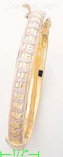 14K Gold Baby & Junior Bangle - Click Image to Close
