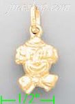 14K Gold Clown Italian Charm Pendant - Click Image to Close