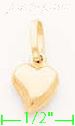 14K Gold Heart Italian Charm Pendant - Click Image to Close