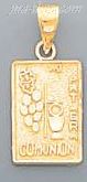 14K Gold Mi Primera Comunion Religious Charm Pendant - Click Image to Close