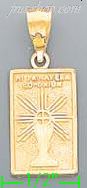 14K Gold Mi Primera Comunion Religious Charm Pendant - Click Image to Close