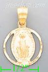 14K Gold Religious Dia-Cut Charm Pendant - Click Image to Close