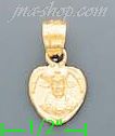 14K Gold Religious Dia-Cut Charm Pendant - Click Image to Close