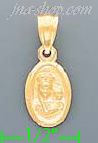 14K Gold Religious Dia-Cut Charm Pendant - Click Image to Close