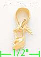 14K Gold High Heel Shoe Dia-Cut Charm Pendant - Click Image to Close