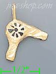 14K Gold Hair Dryer Dia-Cut Charm Pendant - Click Image to Close