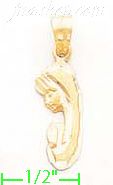 14K Gold Virgin Praying Dia-Cut Charm Pendant - Click Image to Close