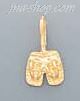 14K Gold Snowshoes Dia-Cut Charm Pendant - Click Image to Close