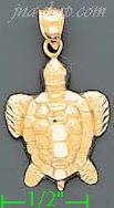 14K Gold Filigree Eagle Striking 3Color Charm Pendant - Click Image to Close