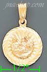 14K Gold Baptism Heart Stamp Charm Pendant - Click Image to Close