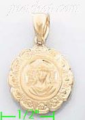 14K Gold Jesus Christ Hollow Charm Pendant - Click Image to Close
