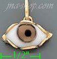 14K Gold Evil Eye Assorted Charm Pendant - Click Image to Close