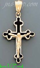 14K Gold Crucifix Cross Charm Pendant - Click Image to Close