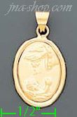 14K Gold Guardian Angel Charm Pendant - Click Image to Close