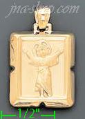 14K Gold Child Jesus Charm Pendant - Click Image to Close