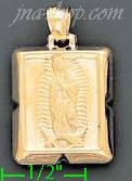 14K Gold Virgin Charm Pendant - Click Image to Close