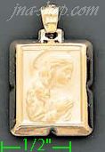 14K Gold Praying Charm Pendant - Click Image to Close