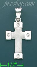 14K Gold Fancy Cross Charm Pendant - Click Image to Close