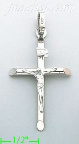 14K Gold Crucifix Fancy Cross Charm Pendant - Click Image to Close