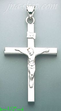 14K Gold Crucifix Fancy Cross Charm Pendant - Click Image to Close