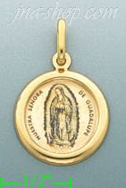 14K Gold Our Lady of Guadalupe "Nuestra Señora de Guadalupe" Ita - Click Image to Close