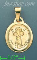 14K Gold Divino Niño Italian Picture Charm Pendant - Click Image to Close