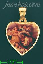 14K Gold First Communion Picture Charm Pendant - Click Image to Close