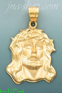 14K Gold Jesus Christ Religious Charm Pendant - Click Image to Close