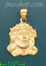14K Gold Jesus Christ Religious Charm Pendant - Click Image to Close