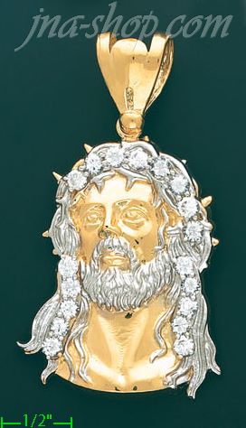 14K Gold Jesus Christ Religious Charm Pendant - Click Image to Close