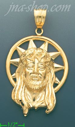 14K Gold Jesus Christ Religious Charm Pendant - Click Image to Close