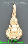 14K Gold 3D Buddha Charm Pendant - Click Image to Close