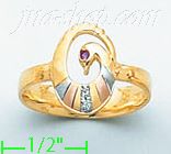 14K Gold Ladies' Ring - Click Image to Close