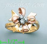 14K Gold Ladies' Ring - Click Image to Close