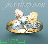 14K Gold Ladies' Ring - Click Image to Close