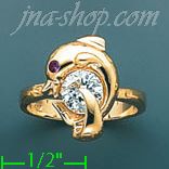 14K Gold Ladies' Ring - Click Image to Close