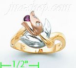 14K Gold Ladies' Ring - Click Image to Close