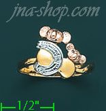 14K Gold Ladies' Ring - Click Image to Close