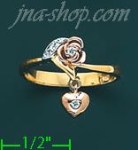 14K Gold Ladies' Ring - Click Image to Close