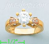 14K Gold Ladies' Ring - Click Image to Close