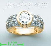 14K Gold Ladies' Ring - Click Image to Close