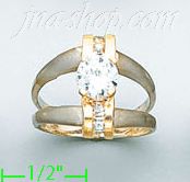 14K Gold Fancy Satin Ring - Click Image to Close