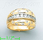 14K Gold Fancy Satin Ring - Click Image to Close