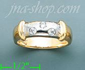 14K Gold Fancy Satin Ring - Click Image to Close