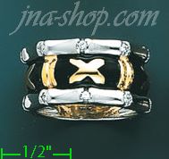 14K Gold Fancy Enamel Ring - Click Image to Close