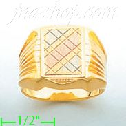 14K Gold Fancy Ring - Click Image to Close