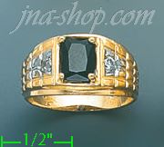 14K Gold CZ Ring - Click Image to Close